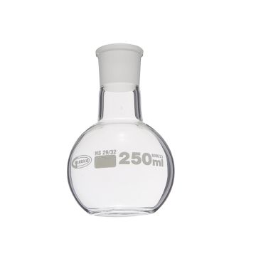 Matraccio fondo piatto collo corto borosilicato 3.3 DIN/ISO 4797